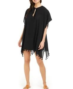 Women's Pom Pom Caftan Swim Cover-Up