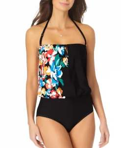 Women's Printed Blouson One-Piece Swimsuit