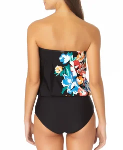 Women's Printed Blouson One-Piece Swimsuit
