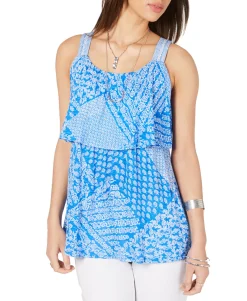 Women's Printed Flounce Tank Top