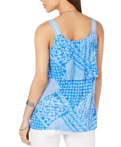 Women's Printed Flounce Tank Top