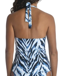 Women's Printed Halter Tankini Top