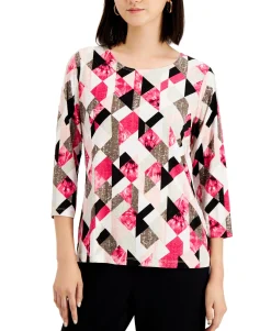 Women's Printed Jacquard Top