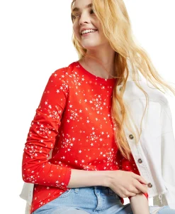 Women's Printed Long-Sleeve Top