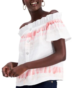 Women's Printed Off-The-Shoulder Top