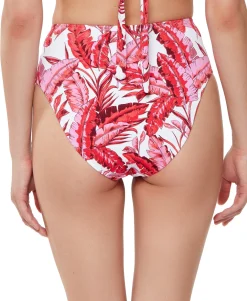 Women's Printed Paradiso Palm High-Waist O-Ring Bottoms