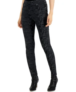 Women's Printed Pull-On Ponté-Knit Pants