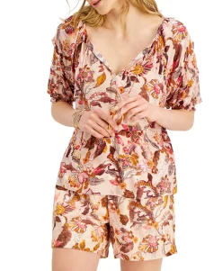 Women's Printed Short-Sleeve Blouse