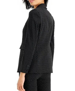 Women's Printed Single-Button Blazer