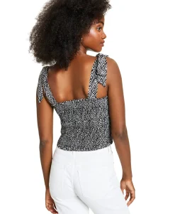 Women's Printed Tie-Strap Top