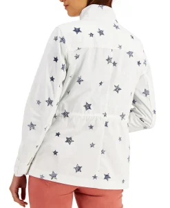 Women's Printed Twill Zip-Front Jacket