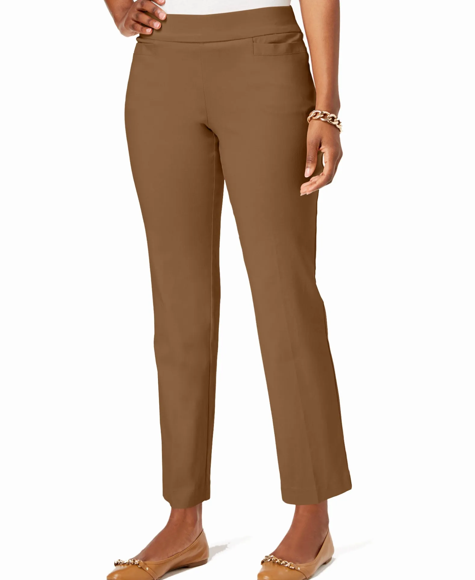 Women's Pull-On Tummy Control Slim-Leg Pants