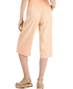 Women's Pull-On Wide-Leg Cropped Pants