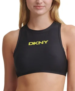 Women's Racerback Zip Logo Bikini Top