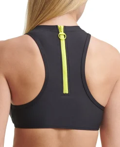 Women's Racerback Zip Logo Bikini Top