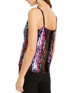 Women's Rainbow Sequined Top