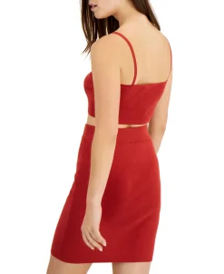 Women's Ribbed Sweater Cropped Tank Top