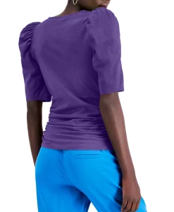 Women's Ruched V-Neck Top