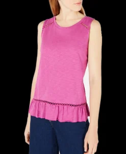 Women's Ruffled Cross-Over Back Top