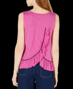 Women's Ruffled Cross-Over Back Top