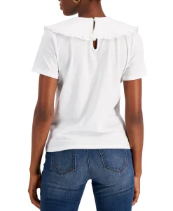 Women's Ruffled-Collar T-Shirt