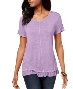 Women's Ruffled-Hem Top