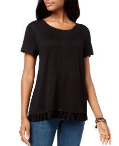 Women's Ruffled-Hem Top
