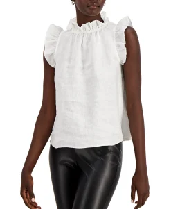 Women's Ruffle-Neck Top