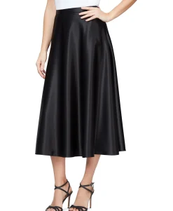 Women's Satin Midi Skirt
