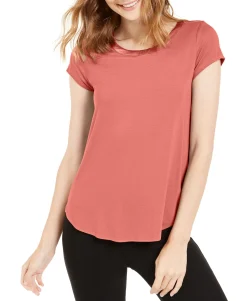 Women's Satin-Trim High-Low T-Shirt