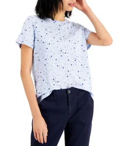 Women's Scattered Stars Cotton T-Shirt