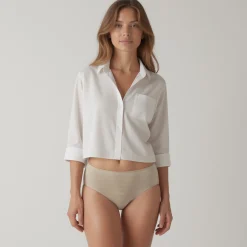 Women's Seamfree Matte and Shine Hi-Cut Underwear 1306