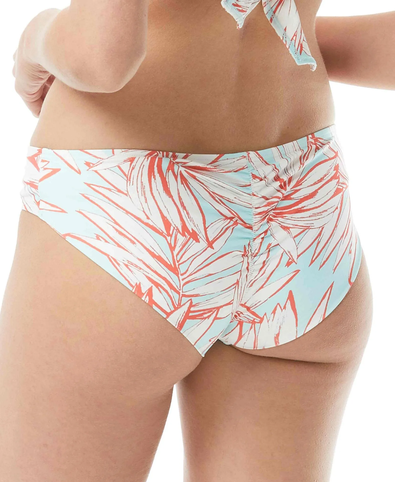 Women's Shirred Printed Bikini Bottoms
