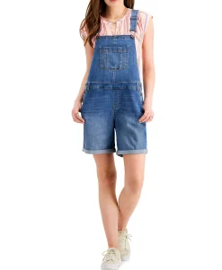 Women's Short Denim Overalls