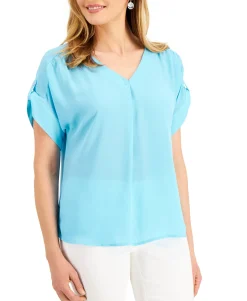 Women's Short Sleeve V-neck Top