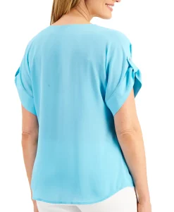 Women's Short Sleeve V-neck Top