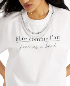 Women's Short-Sleeve Necklace T-Shirt