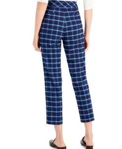 Women's Side-Zip Windowpane Pants
