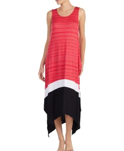 Women's Sleeveless Contrast-Panel Nightgown
