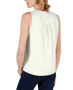 Women's Sleeveless Pintuck Blouse