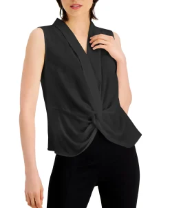 Women's Sleeveless Twist-Front Top