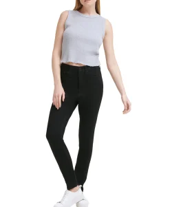 Women's Sleeveless Waffle-Knit Crop Top