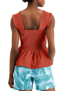 Women's Smocked Cotton Top