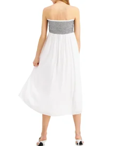 Women's Smocked-Waist Tulip-Hem Skirt