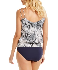Women's Snake Blouson Tankini Top