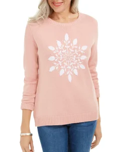 Women's Snowflake Appliqué Sweater