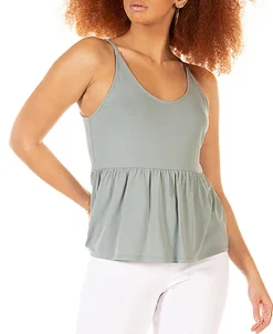 Women's Soft Peplum Knit Cami Top