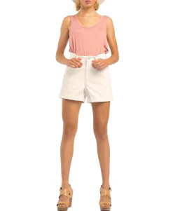 Women's Stretch-Denim Cuffed-Hem Mom Shorts