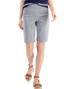 Women's Striped Bermuda Shorts