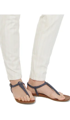 Women's Striped Curvy Skinny-Fit Jeans